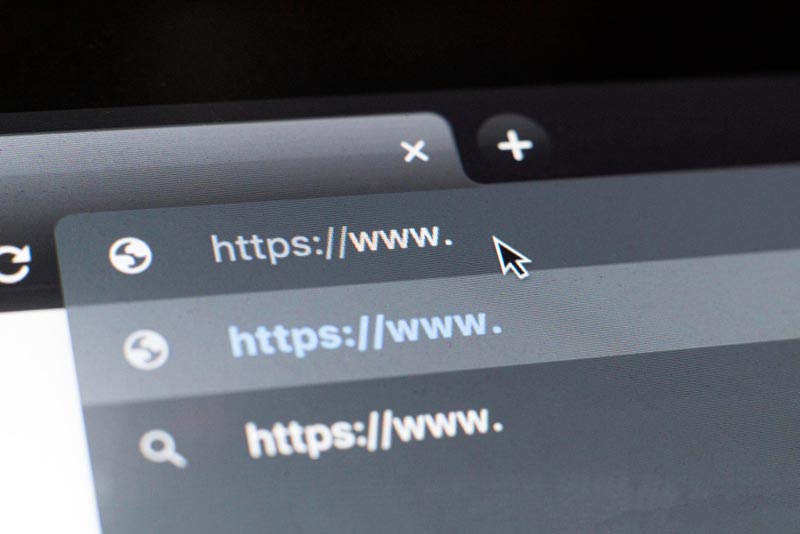 internet address bar for urls